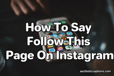 How To Say Follow This Page On Instagram